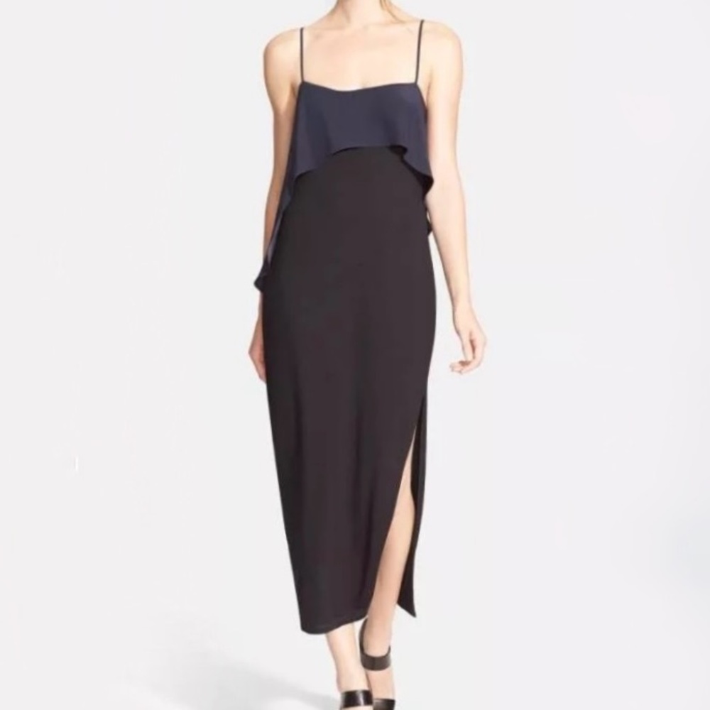 New Elizabeth and James 'Tulsa' Contrast Flounce Jersey Dress Size Medium